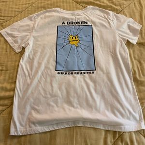 Shein shirt white with graphics size large